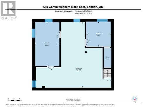 basement floor plan - 615 Commissioners Road E, London, ON - Other