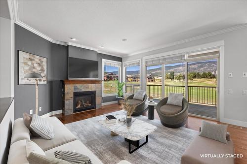 2302 Pine Vista Place, West Kelowna, BC - Indoor Photo Showing Living Room With Fireplace