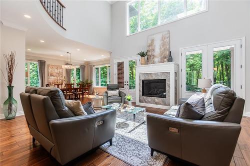 7774 Guelph Line, Milton, ON - Indoor Photo Showing Living Room With Fireplace