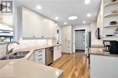 2 1St Ave, South Bruce Peninsula, ON - Indoor Photo Showing Kitchen With Double Sink