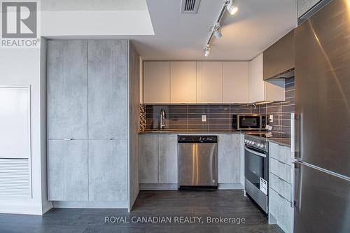 1108 - 30 Gibbs Road, Toronto (Islington-City Centre West), ON - Indoor Photo Showing Kitchen With Stainless Steel Kitchen