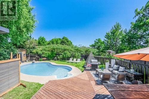 #Upper - 2454 Cobbinshaw Circle, Mississauga (Meadowvale), ON - Outdoor With In Ground Pool With Deck Patio Veranda With Backyard