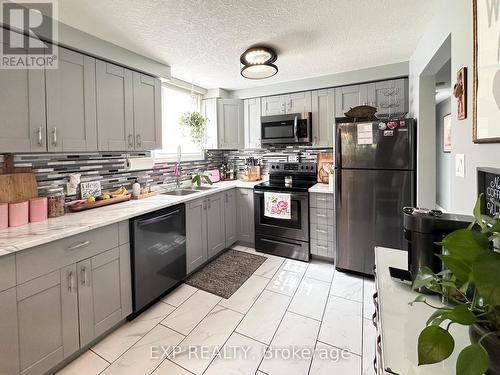 Basement Kitchen - 82 Carnaby Crescent, Kitchener, ON - Indoor Photo Showing Kitchen With Double Sink With Upgraded Kitchen