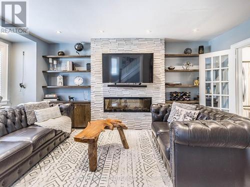 461 Donlands Avenue, Toronto (East York), ON - Indoor Photo Showing Living Room With Fireplace