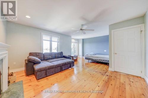 28 Goodman Road, Kawartha Lakes, ON - Indoor Photo Showing Living Room With Fireplace