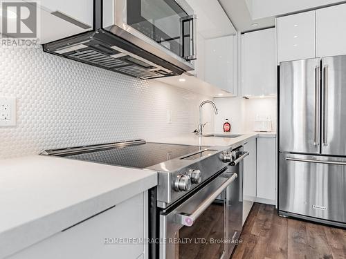 4907 - 30 Shore Breeze Drive, Toronto (Mimico), ON - Indoor Photo Showing Kitchen With Stainless Steel Kitchen With Upgraded Kitchen