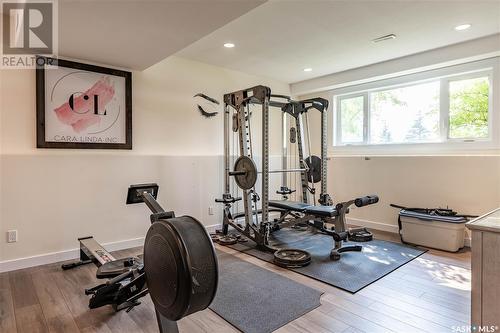 722 Crystal Springs Drive, Warman, SK - Indoor Photo Showing Gym Room