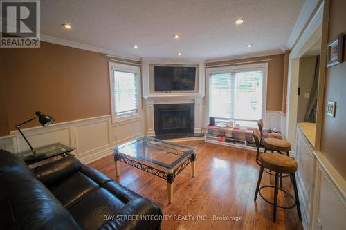 3645 Ingram Road, Mississauga, ON - Indoor Photo Showing Living Room With Fireplace