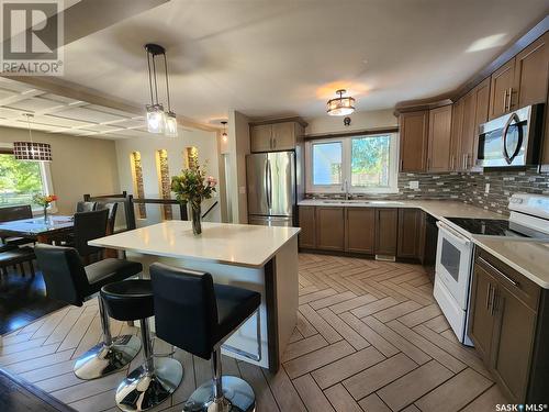 706 Balfour Street, Whitewood, SK - Indoor Photo Showing Kitchen With Double Sink