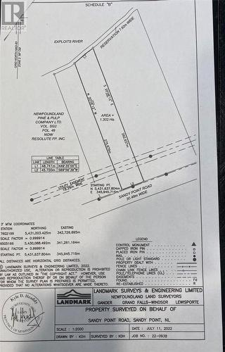 Lot #2 Sandy Point Road, Norris Arm, NL 