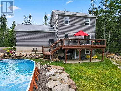 1693 Melanson, Dieppe, NB - Outdoor With Above Ground Pool With Deck Patio Veranda