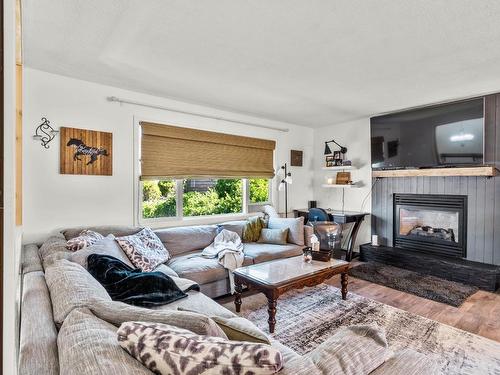 443 Opal Drive, Logan Lake, BC - Indoor Photo Showing Living Room With Fireplace