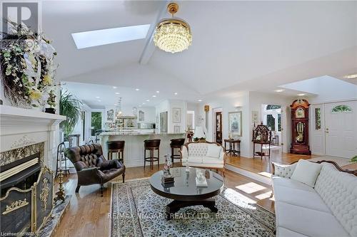 1021 Staines Street, Pelham, ON - Indoor Photo Showing Living Room With Fireplace