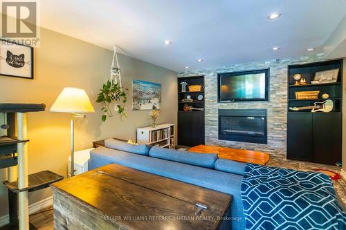 406 Lupin Drive, Whitby (Downtown Whitby), ON - Indoor Photo Showing Living Room With Fireplace