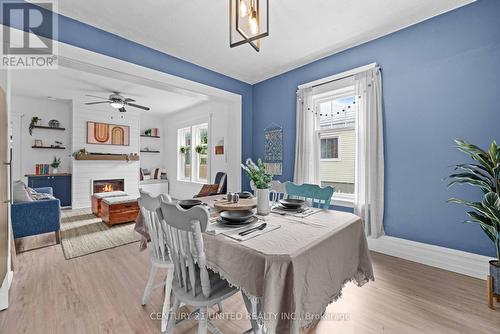 572 Rogers Street, Peterborough (Ashburnham), ON - Indoor Photo Showing Dining Room With Fireplace