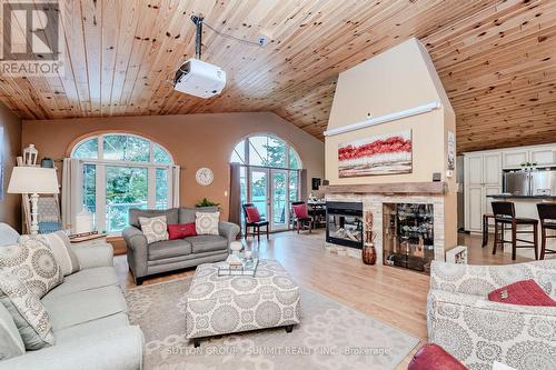 160 Hill Street, Gravenhurst, ON - Indoor Photo Showing Living Room With Fireplace