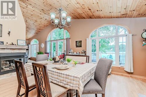 160 Hill Street, Gravenhurst, ON - Indoor Photo Showing Dining Room With Fireplace