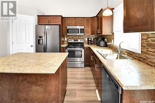 1123 Werschner Crescent, Saskatoon, SK - Indoor Photo Showing Kitchen With Stainless Steel Kitchen With Double Sink