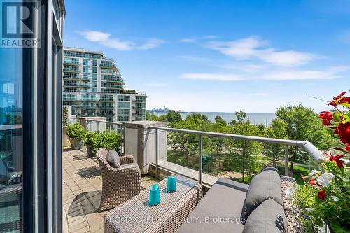 318 - 2095 Lake Shore Boulevard W, Toronto (Mimico), ON - Outdoor With Balcony With View