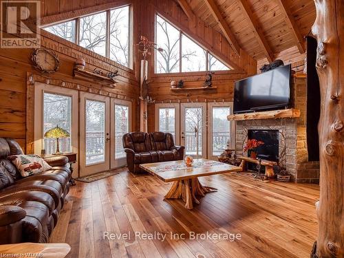 152 Huron Street, Zorra, ON - Indoor Photo Showing Living Room With Fireplace