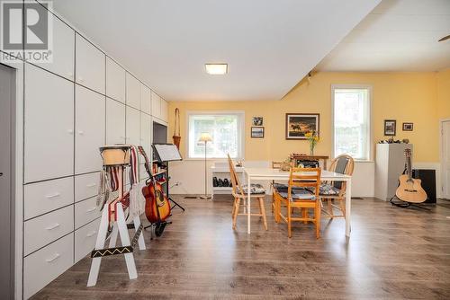 Entry closet (grey door). Dine with entertainment space. - 29 Bonnechere Street E, Eganville, ON - Indoor Photo Showing Dining Room