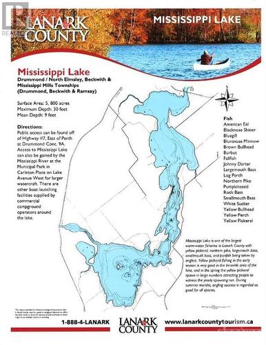 Great info on fishing and depths of the lake. - 160 Birch Avenue, Carleton Place, ON - Other