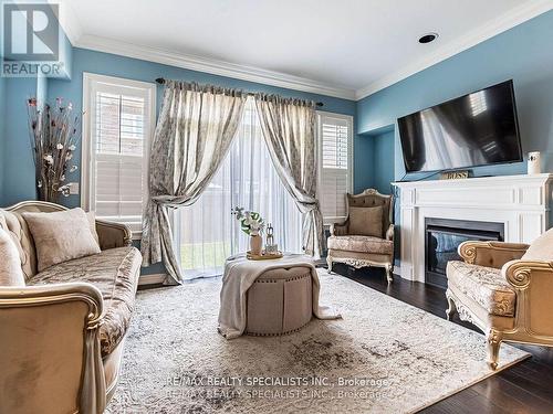 13 Kempsford Crescent, Brampton, ON - Indoor Photo Showing Living Room With Fireplace