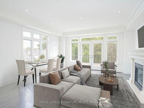 28 Elder Ave, Toronto, ON - Indoor Photo Showing Living Room With Fireplace