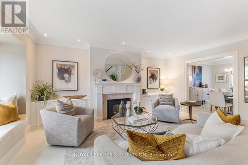 10 Glencairn Avenue, Toronto (Lawrence Park South), ON - Indoor Photo Showing Living Room With Fireplace