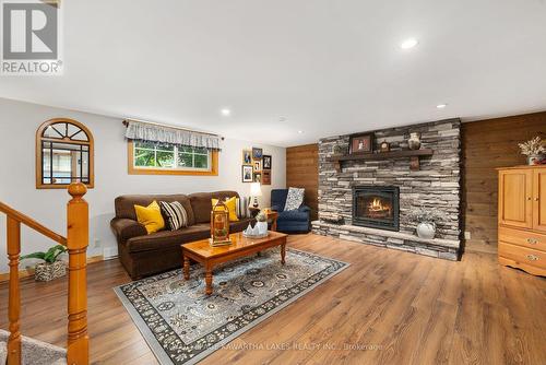 30 Grant Drive, Kawartha Lakes (Oakwood), ON - Indoor Photo Showing Living Room With Fireplace