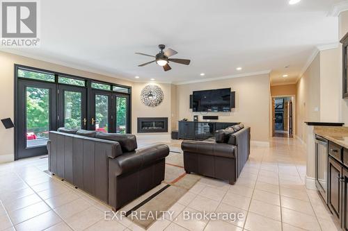 15 Turtle Lake Drive, Halton Hills, ON - Indoor Photo Showing Living Room With Fireplace