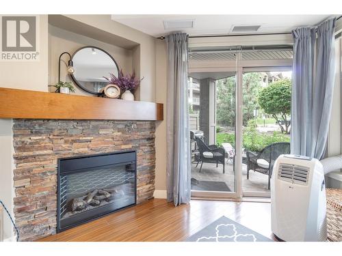 3533 Carrington Road Unit# 115, West Kelowna, BC - Indoor Photo Showing Living Room With Fireplace