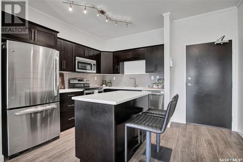 110 545 Hassard Close, Saskatoon, SK - Indoor Photo Showing Kitchen With Stainless Steel Kitchen With Upgraded Kitchen