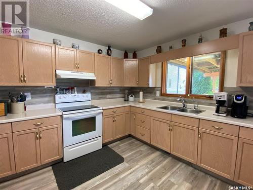 126 Wright Crescent, Biggar, SK - Indoor Photo Showing Kitchen With Double Sink