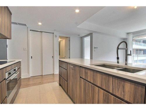 Kitchen - 415-360 Rue Atateken, Montréal (Ville-Marie), QC - Indoor Photo Showing Kitchen With Double Sink