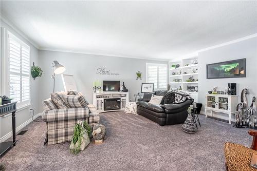 63 Forestgate Drive, Hamilton, ON - Indoor Photo Showing Living Room With Fireplace