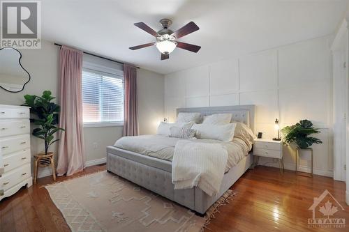 The primary bedroom features a lovely accent wall and is such a great retreat! - 116 Mclachlin Street S, Arnprior, ON - Indoor Photo Showing Bedroom