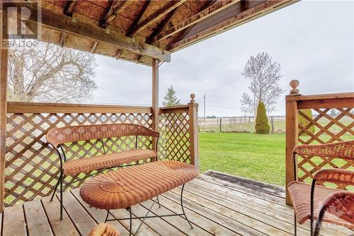 Side porch to watch the sunrises and sunsets - 1560 South Mcnaughton Road, Admaston, ON - Outdoor With Deck Patio Veranda With Exterior