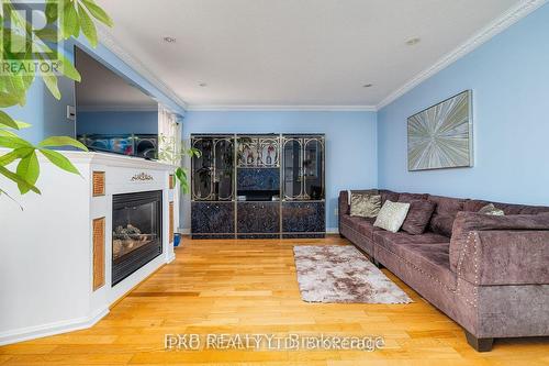 21 Spencer Drive, Brampton, ON - Indoor Photo Showing Living Room With Fireplace