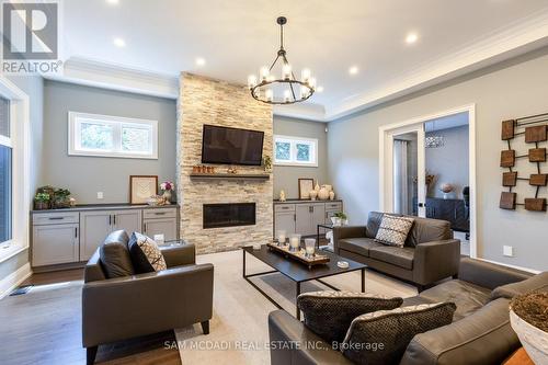 1285 Mineola Gardens, Mississauga (Mineola), ON - Indoor Photo Showing Living Room With Fireplace