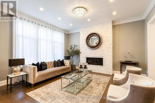 1285 Mineola Gardens, Mississauga (Mineola), ON - Indoor Photo Showing Living Room With Fireplace