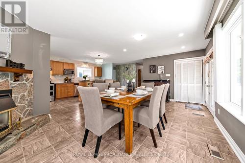 223 Garrard Road, Whitby (Blue Grass Meadows), ON - Indoor Photo Showing Dining Room With Fireplace