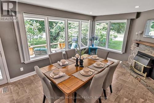 223 Garrard Road, Whitby (Blue Grass Meadows), ON - Indoor Photo Showing Dining Room With Fireplace