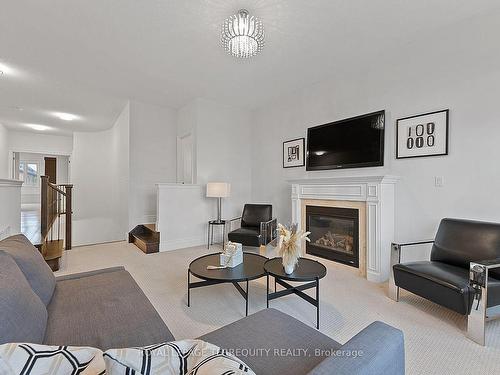 301 Chatfield Dr, Vaughan, ON - Indoor Photo Showing Living Room With Fireplace