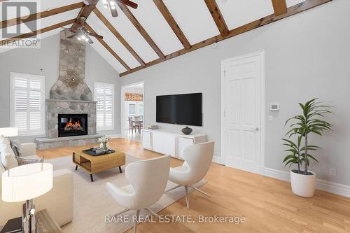 129 Duncan Road, Richmond Hill (Langstaff), ON - Indoor Photo Showing Living Room With Fireplace