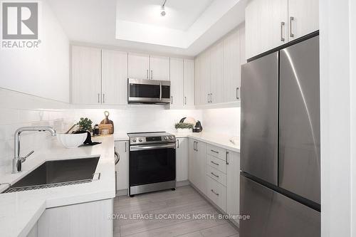 214 - 1 Hume Street, Collingwood, ON - Indoor Photo Showing Kitchen With Stainless Steel Kitchen With Upgraded Kitchen