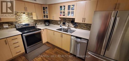 1802 - 3380 Eglinton Avenue E, Toronto, ON - Indoor Photo Showing Kitchen With Stainless Steel Kitchen With Double Sink