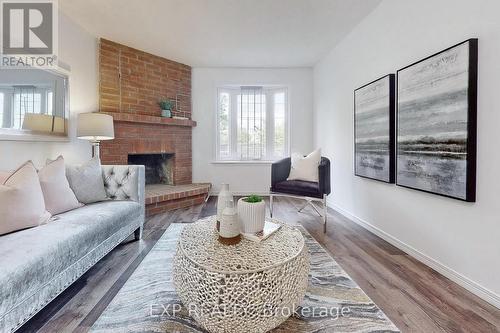 125 Roxanne Crescent, Toronto, ON - Indoor Photo Showing Living Room With Fireplace