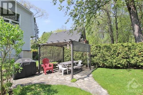 Gazebo is included! Nice stone patio area. - 620 Bayview Drive, Ottawa, ON - Outdoor With Deck Patio Veranda