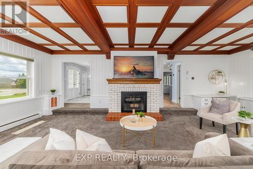 180 Zeller Drive, Kitchener, ON - Indoor Photo Showing Living Room With Fireplace